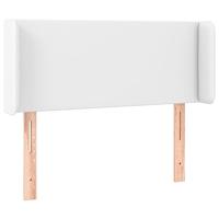 Hoofdbord LED 103x16x78/88 cm kunstleer wit - thumbnail