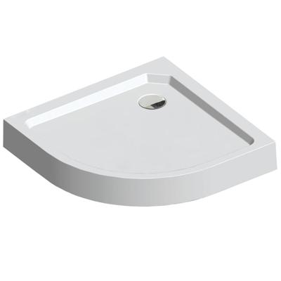 Douchebak Sealskin Fusion Kwartrond 80x80 cm Met voorpaneel Wit