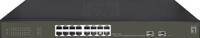 LevelOne ges-2118p hilbert 18-port gigabit poe smart lite managed l2 switch, 16x poe, 230w, 2x sfp - thumbnail