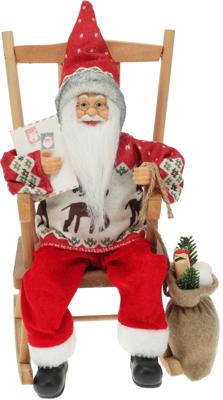 Kerstman 35 cm grijs schommelst Nampook - Nampook