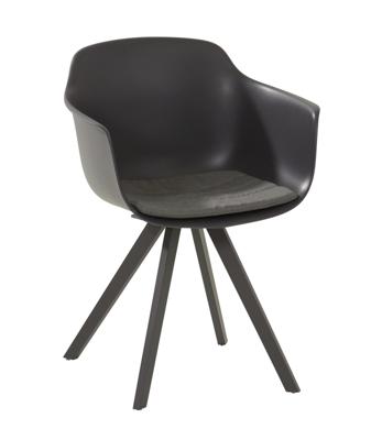 Tuinstoel Solid met kussen - antraciet | 4 Seasons Outdoor