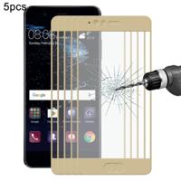 5 pc's ENKAY Hat-Prins voor Huawei P10 0 26 mm 9H hardheid 2.5D gebogen Full Screen getemperd glas scherm Film(Gold) - thumbnail