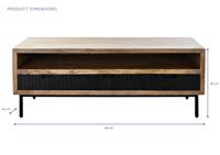 Hoofdtafel DKD Home Decor Zwart Lichtbruin Metaal Mangohout 120 x 60 x 45 cm - thumbnail