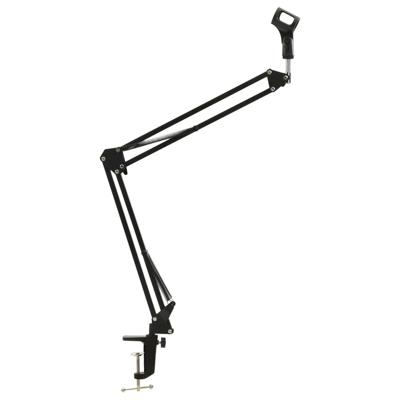 vidaXL Microfoonstandaard tafelmontage staal zwart