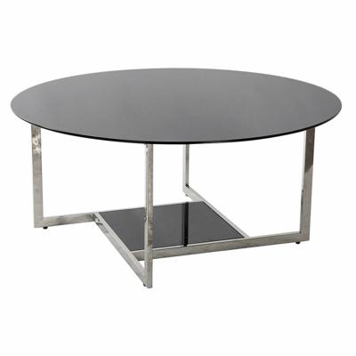 Hoofdtafel DKD Home Decor Zwart Zilverkleurig Kristal Staal Plastic 100 x 100 x 45 cm Hoofdtafel DKD Home Decor Zwart Zilverkleurig Kristal Staal Plastic 100 x 100 x 45 cm