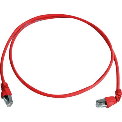 Telegärtner 100008015 RJ45 Netwerkkabel, patchkabel CAT 6A S/FTP 1.00 m Rood Vlambestendig, Halogeenvrij 1 stuk(s)