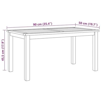 Salontafel Bruin 90 x 50 x 45.5 cm Massief teakhout Salontafel Bruin 90 x 50 x 45.5 cm Massief teakhout