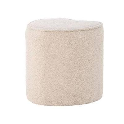 Nest living Jilly Hartvormige Teddystof Kinderpoef Beige Nest living Jilly Hartvormige Teddystof Kinderpoef Beige