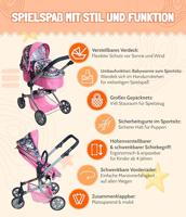 Combi-poppenwagen Mika - Blue Jeans - thumbnail