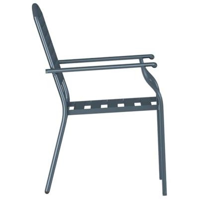Tuinstoel 2 pcs Antraciet 56 x 65 x 89 cm Staal