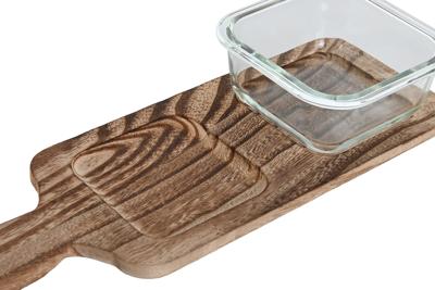 Snackdienblad Home ESPRIT Natuurlijk 320 ml 36 x 11 x 6 cm