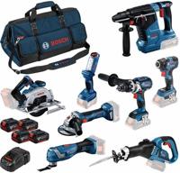 Bosch Blauw 8 toolkit 18v | combopack 4 x 5.0ah + lader | in tas - 0615a5004a - thumbnail