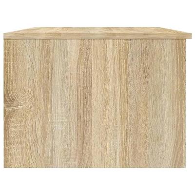 Salontafel 102x50x36 cm bewerkt hout wit en sonoma eikenkleurig
