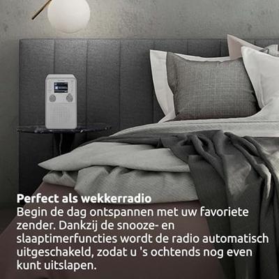 TechniSat DIGITRADIO 317 Radio DAB+, FM FM, DAB+, Bluetooth, AUX Wekfunctie Wit TechniSat DIGITRADIO 317 Radio DAB+, FM FM, DAB+, Bluetooth, AUX Wekfunctie Wit
