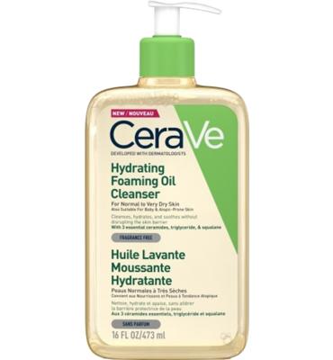 CeraVe Hydrating Foaming Oil Cleanser - voor normale tot (zeer) droge huid - voor gezicht en lichaam CeraVe Hydrating Foaming Oil Cleanser - voor normale tot (zeer) droge huid - voor gezicht en lichaam