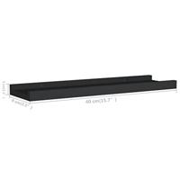 VidaXL Fotoplanken 2 st 40x9x3 cm mdf zwart - thumbnail