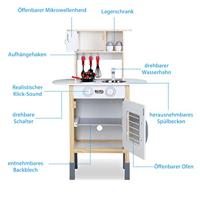 Speelkeuken kinderdroom van hout 35 delig - thumbnail
