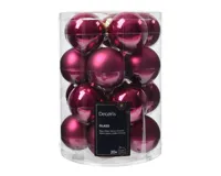 Decoris kerstballen Glas 20st Granaatappel 6cm - thumbnail