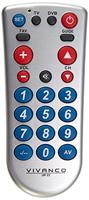 Vivanco UR Z2 2-in-1 Universele TV/DVB-afstandsbediening met grote toetsen zilver - thumbnail