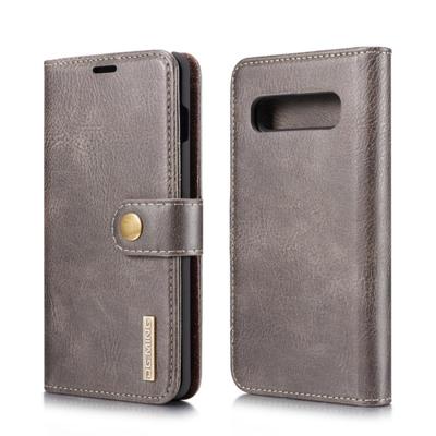 Dg. MING Crazy Horse textuur Flip afneembare magnetische lederen case voor Galaxy S10 met houder & kaartsleuven & portemonnee (grijs)