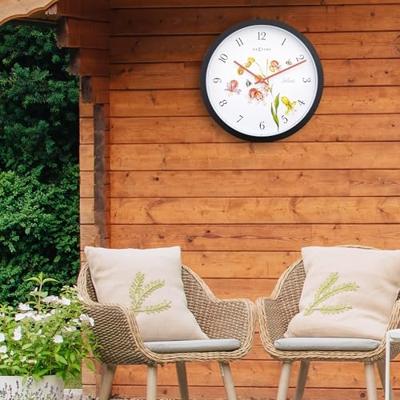 NeXtime NE-4316 Buitenklok Silene 30.5 cm Zwart/Wit NeXtime NE-4316 Buitenklok Silene 30.5 cm Zwart/Wit