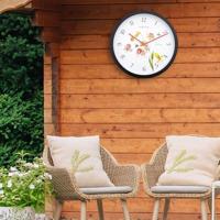 NeXtime NE-4316 Buitenklok Silene 30.5 cm Zwart/Wit - thumbnail