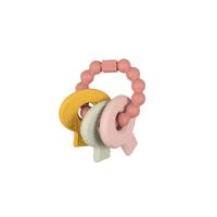 Little Dutch Bijtring Silicone Sleutelbos Roze - thumbnail