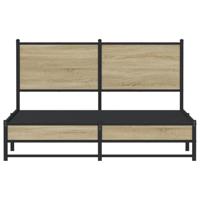 Bedframe zonder matras metaal sonoma eikenkleurig 137x190 cm - thumbnail