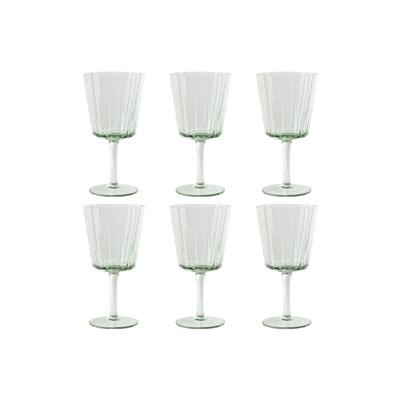 Set van bekers Home ESPRIT Groen Kristal 285 ml 8,4 x 8,4 x 16,4 cm (6 Stuks)