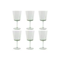 Set van bekers Home ESPRIT Groen Kristal 285 ml 8,4 x 8,4 x 16,4 cm (6 Stuks) - thumbnail