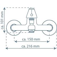 SCHÜTTE badmengkraan athos plus chroomkleurig - thumbnail