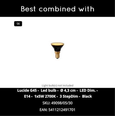 Lucide MOMORO - Tafellamp - 1xE14 - Wit
