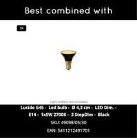 Lucide MOMORO - Tafellamp - 1xE14 - Wit - thumbnail