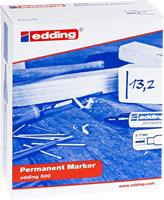 Permanente markeerstift Edding 500 Blauw (10 Stuks) - thumbnail