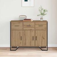 Dressoir artisanaal eikenkleurig 97 x 32.5 x 74.5 cm - thumbnail