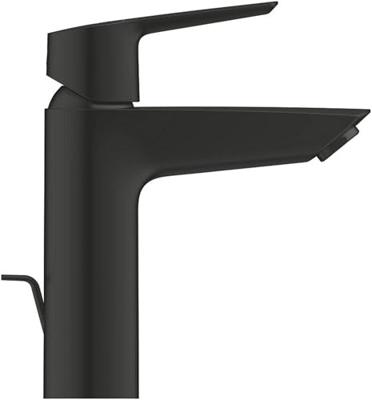 Grohe QuickFix Start M-Size wastafelkraan met trekwaste mat zwart