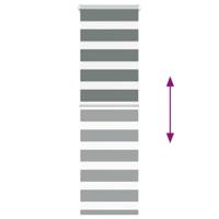 VidaXL Zebra rolgordijn 50x150 cm stofbreedte 45,9cm donkergrijs - thumbnail