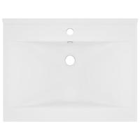 Wastafel met kraangat 60x46 cm keramiek matwit - thumbnail