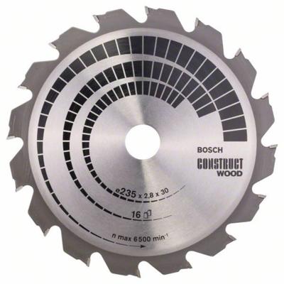 Bosch Accessoires Cirkelzaagblad Construct Wood 235 x 30/25 x 2,8 mm, 16 1st - 2608640636 Bosch Accessoires Cirkelzaagblad Construct Wood 235 x 30/25 x 2,8 mm, 16 1st - 2608640636