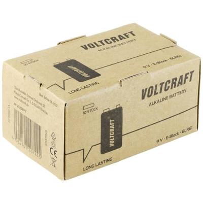 VOLTCRAFT 6LR61 9V batterij (blok) Alkaline 550 mAh 9 V 10 stuk(s)