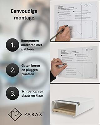 PARAX S-Rack Bike Wall Mount - Black / Birch