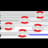 AMI rood/wit plaatje 8mm (5 st) - 900346 - thumbnail