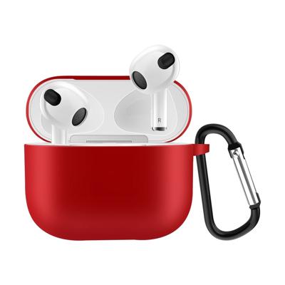 Lunso - Softcase cover hoes - AirPods 3 - Rood Lunso - Softcase cover hoes - AirPods 3 - Rood