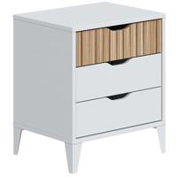 Nachtkastje Forés Wit Natuurlijk 40 X 33 X 50 cm - thumbnail