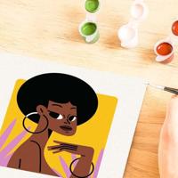 Ravensburger creart schilderen op nummer - vrouwelijk portret - thumbnail