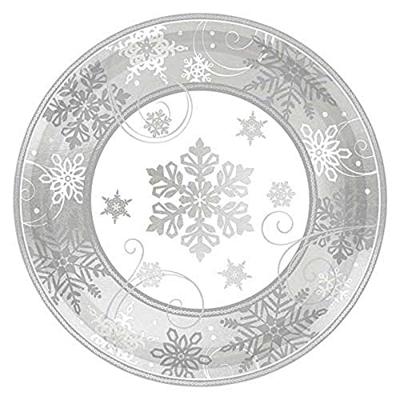 Amscan feestbord Sneeuwvlok 17,7 cm papier Amscan feestbord Sneeuwvlok 17,7 cm papier