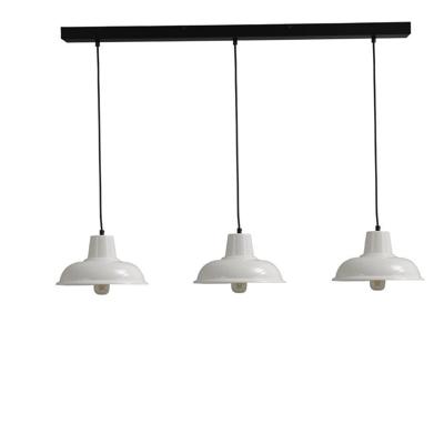 Masterlight Retro eettafellampDi panna Industria 3x26 3-lichts wit met zwart - 2045-06-06-S-100-3