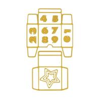 Vaessen Creative • snijmallen adventskalender doosje 14st. - thumbnail