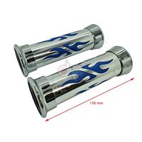 ONE rubber handvat "tribal pr. retaining loop "triba chrome blue - thumbnail