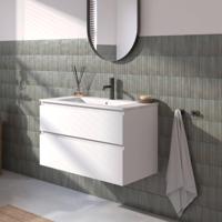 Ben Tendenza badmeubel incl. keramische wastafel 80x46x62cm glans wit - thumbnail